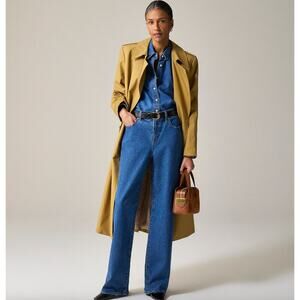 J.Crew Lower Rise Full Length Slim Wide Jean Elaine Wash Semi Stretch US 26 NWT